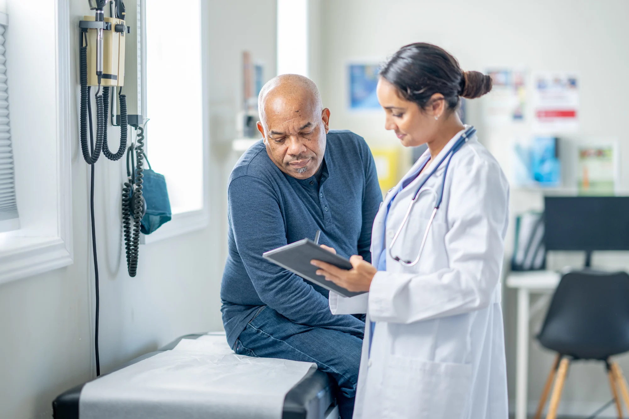 Patient consultation with clinical research staff
